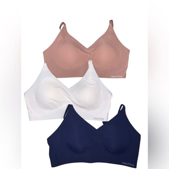 NAUTICA Intimates Laser-cut Lounge Bras 3-pack Size L - Picture 1 of 7